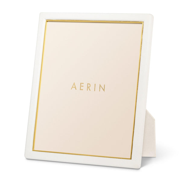 Load image into Gallery viewer, AERIN Piero Leather 8x10 Frame - Shadow White