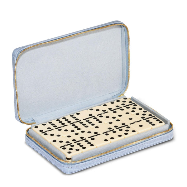 Load image into Gallery viewer, AERIN Enzo Travel Domino Set - Hydrangea Blue