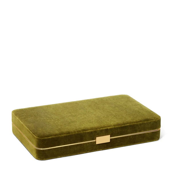 Load image into Gallery viewer, AERIN Velvet Backgammon, Moss