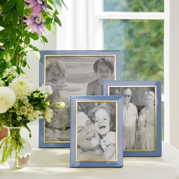 Load image into Gallery viewer, AERIN Varda Lacquer 5x7 Frame - French Blue