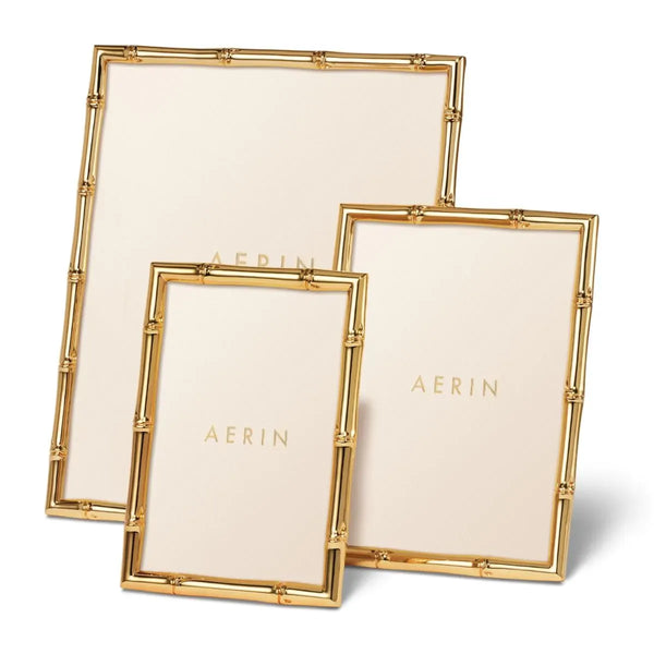 Load image into Gallery viewer, AERIN Ava Bamboo Frame 8 x 10, Gold