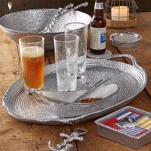 Load image into Gallery viewer, Mariposa Sailboat Rope Napkin Box