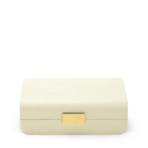 Load image into Gallery viewer, AERIN Modern Shagreen Small Jewelry Box - Cream