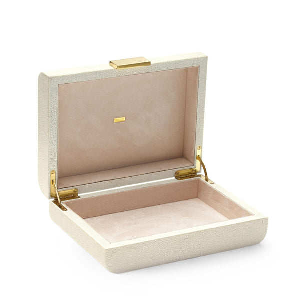 Load image into Gallery viewer, AERIN Modern Shagreen Small Jewelry Box - Cream