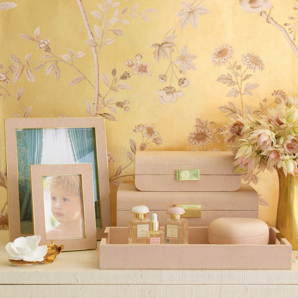 Load image into Gallery viewer, AERIN Modern Shagreen Large Jewelry Box - Blush