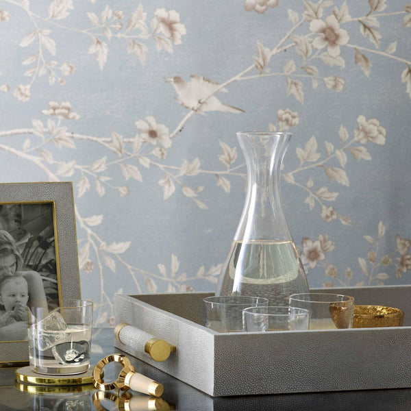 Load image into Gallery viewer, AERIN Classic Shagreen Serving Tray - Dove