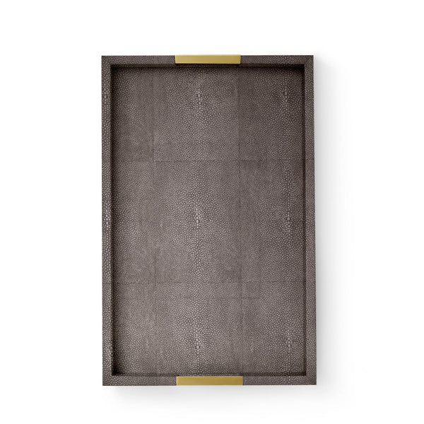 Load image into Gallery viewer, AERIN Modern Shagreen Desk Tray - Chocolate