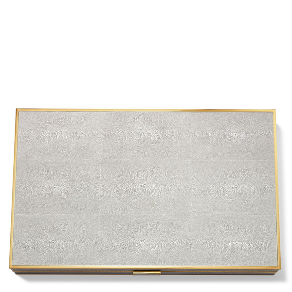 Load image into Gallery viewer, AERIN Shagreen Backgammon Set - Dove