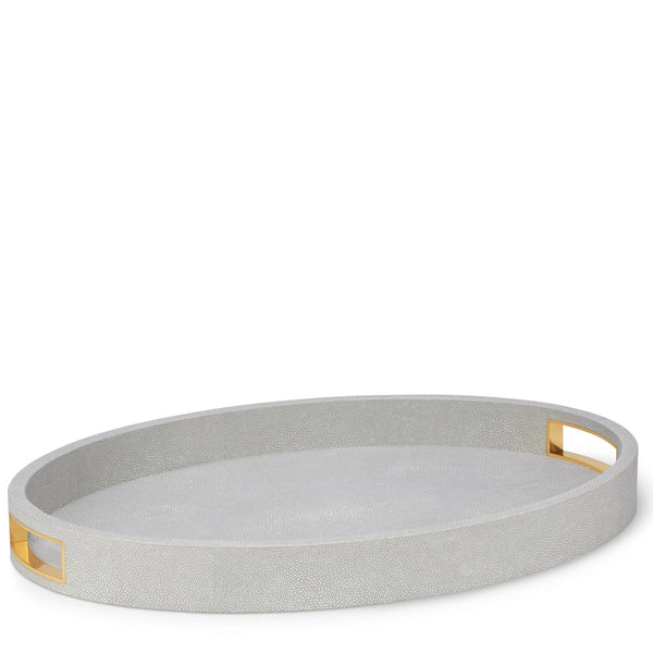 Load image into Gallery viewer, AERIN Modern Shagreen Cocktail Tray - Dove