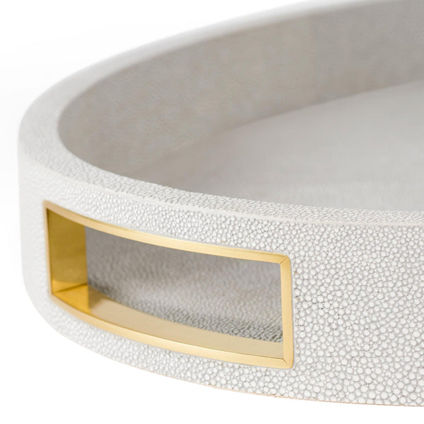 Load image into Gallery viewer, AERIN Modern Shagreen Cocktail Tray - Dove