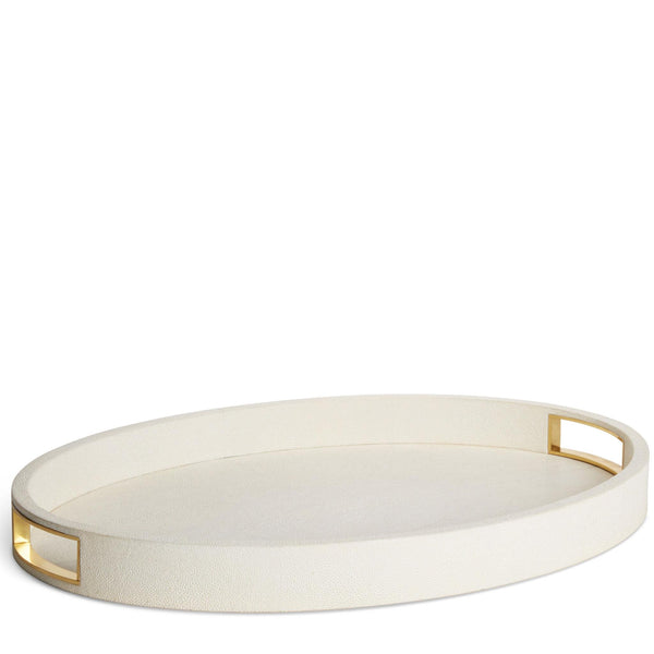 Load image into Gallery viewer, AERIN Modern Shagreen Cocktail Tray - Cream