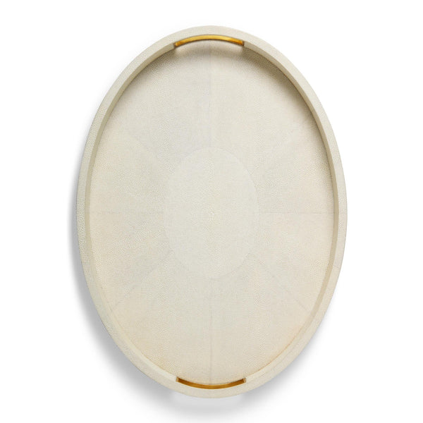 Load image into Gallery viewer, AERIN Modern Shagreen Cocktail Tray - Cream