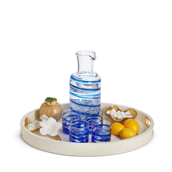 Load image into Gallery viewer, AERIN Modern Shagreen Cocktail Tray - Cream