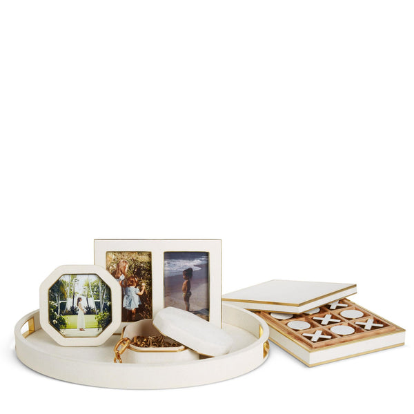 Load image into Gallery viewer, AERIN Modern Shagreen Cocktail Tray - Cream