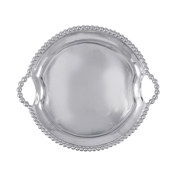 Load image into Gallery viewer, Mariposa Pearled Round Handle Tray