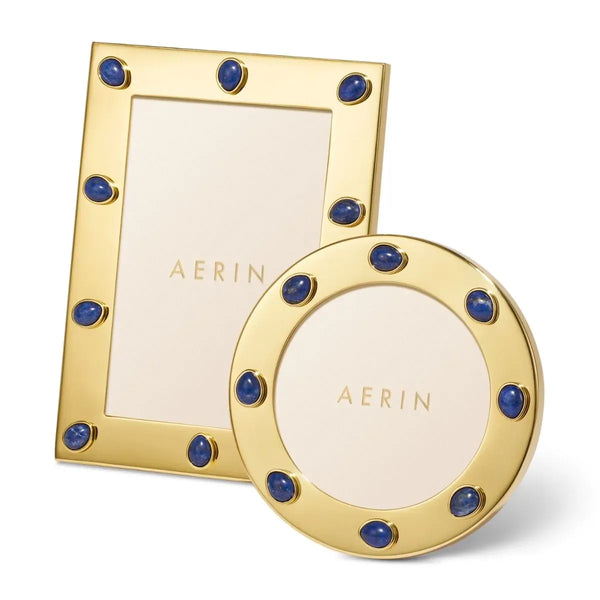 Load image into Gallery viewer, AERIN Augusta Gemstone Round frame, Lapis