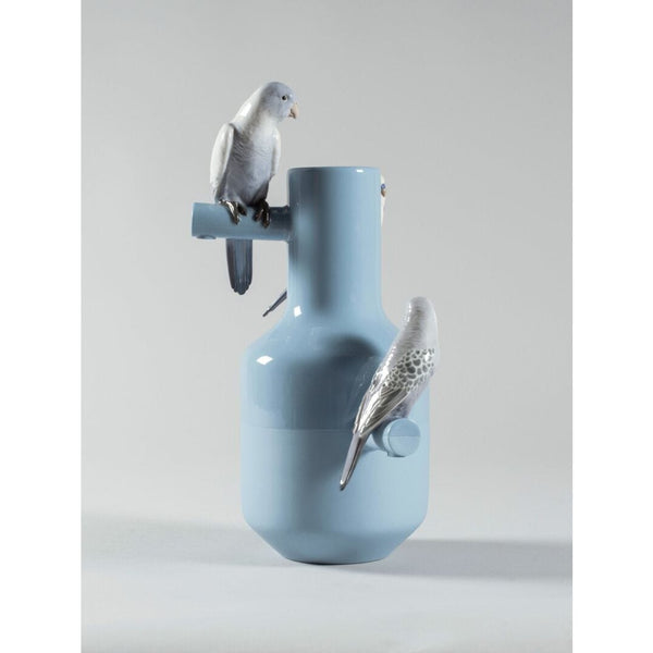 Load image into Gallery viewer, Lladro Parrot Parade Vase - Blue