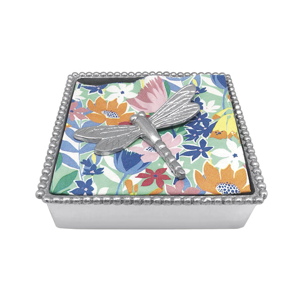 Load image into Gallery viewer, Mariposa Dragonfly Beaded Napkin Box