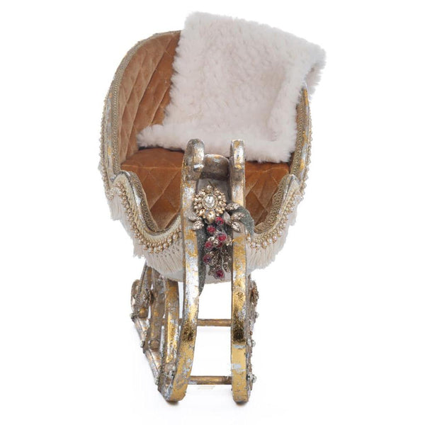 Load image into Gallery viewer, Katherine's Collection Comfort And Joy Sleigh (with Faux Fur Blanket)