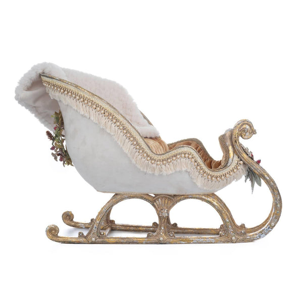 Load image into Gallery viewer, Katherine's Collection Comfort And Joy Sleigh (with Faux Fur Blanket)