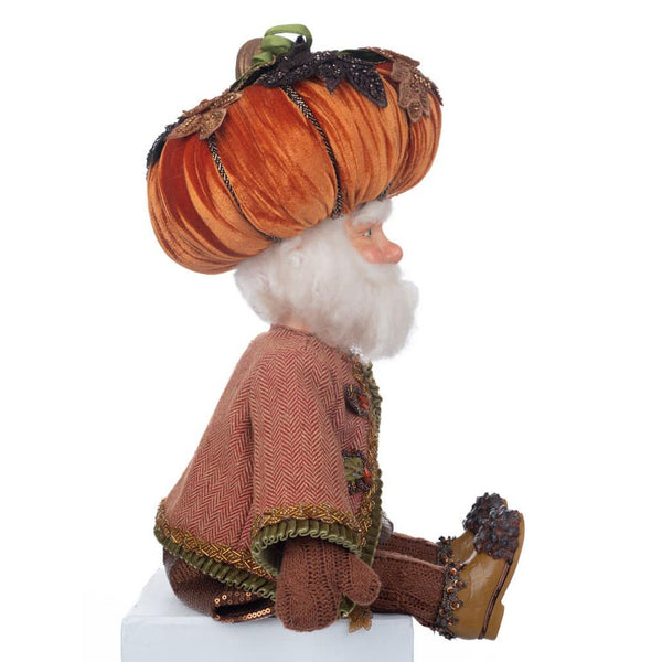 Load image into Gallery viewer, Katherine's Collection Harvest Pumpkin Hat Ledge Sitter