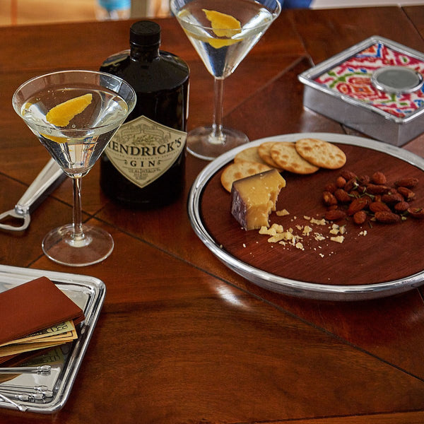 Load image into Gallery viewer, Mariposa Signature Round Cheese Board, Dark Wood