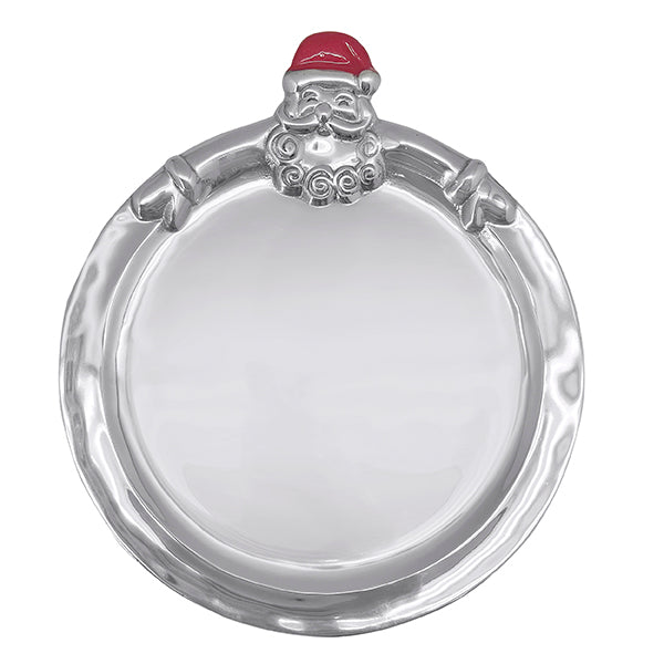 Load image into Gallery viewer, Mariposa Hugging Santa Round Cookie Platter