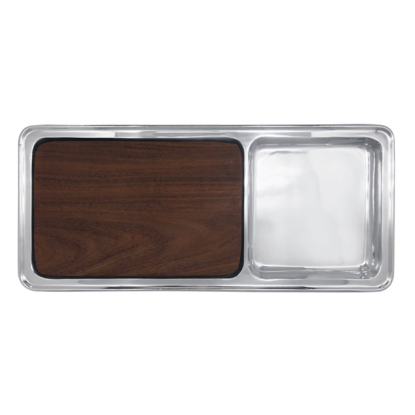 Load image into Gallery viewer, Mariposa Signature Cheese & Cracker Server with Dark Wood Insert