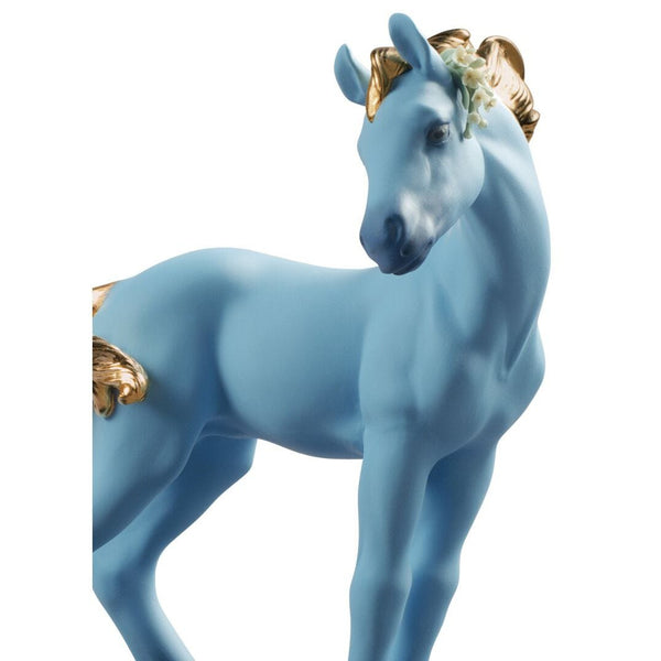 Load image into Gallery viewer, Lladro The Horse Figurine - Blue - Limited Edition