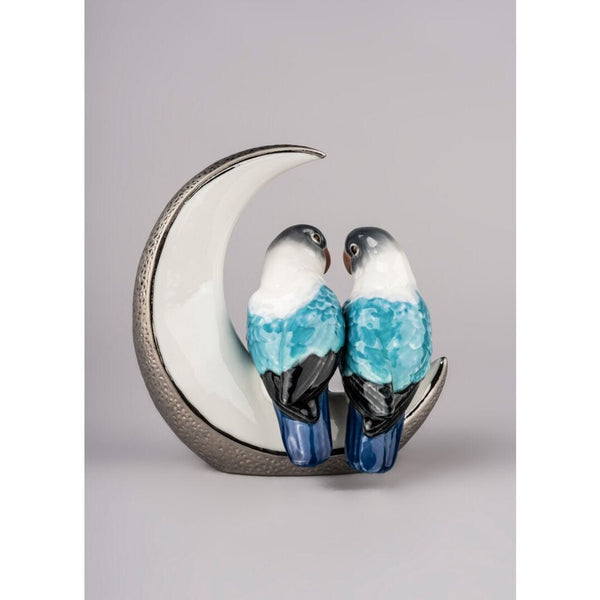 Load image into Gallery viewer, Lladro Fly Me to The Moon Birds Figurine - Silver Lustre