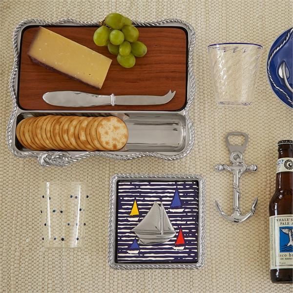 Load image into Gallery viewer, Mariposa Sailboat Rope Napkin Box