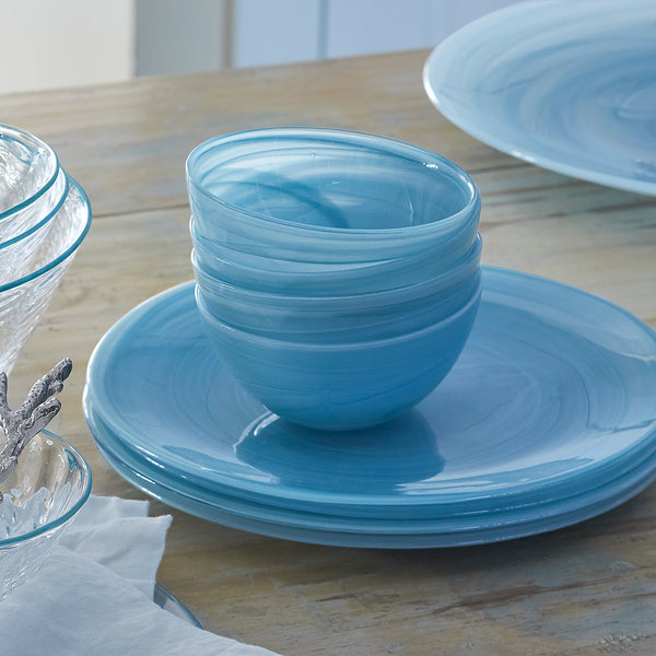 Load image into Gallery viewer, Mariposa Alabaster Aqua Individual Bowl (Set of 4)