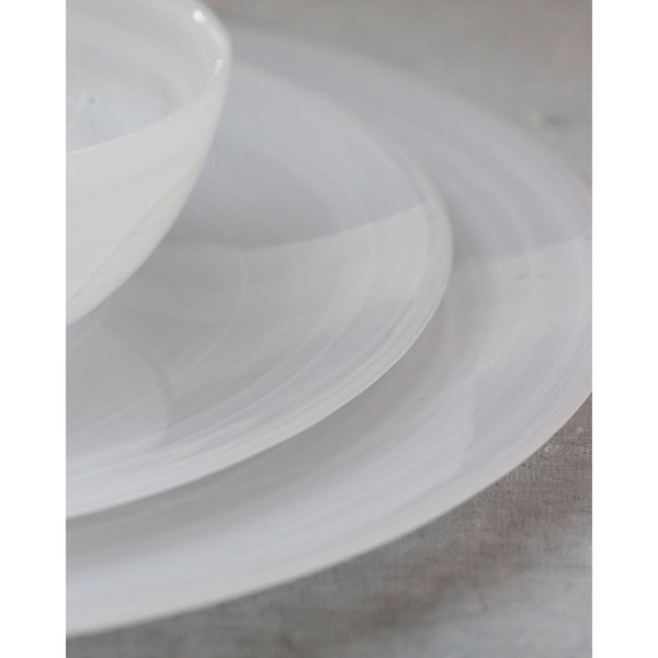 Load image into Gallery viewer, Mariposa Alabaster White Charger Plate (Set of 4)
