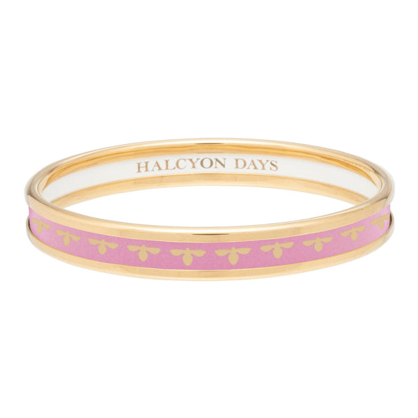 Load image into Gallery viewer, Halcyon Days 6mm Bee - Pale Pink - Gold - Bangle