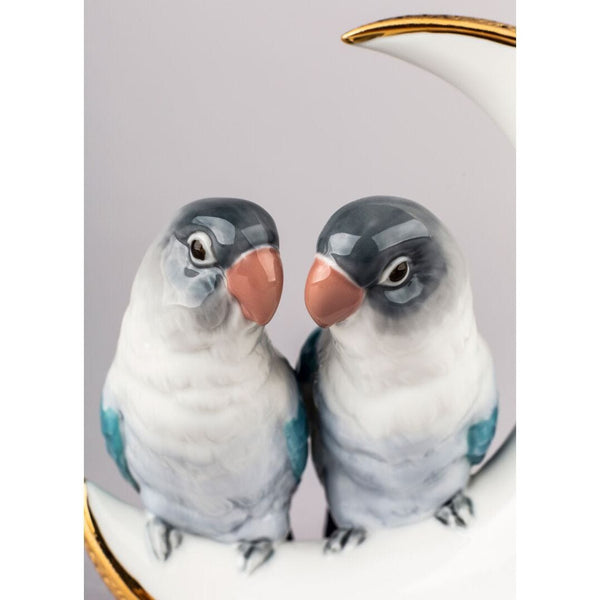 Load image into Gallery viewer, Lladro Fly Me to The Moon Birds Figurine - Golden Lustre