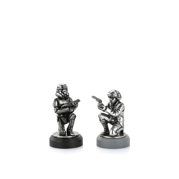 Load image into Gallery viewer, Royal Selangor Rebel Trooper & Stormtrooper Pawn Chess Piece Pair