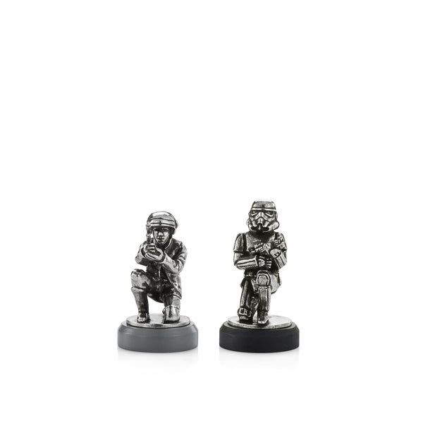 Load image into Gallery viewer, Royal Selangor Rebel Trooper & Stormtrooper Pawn Chess Piece Pair