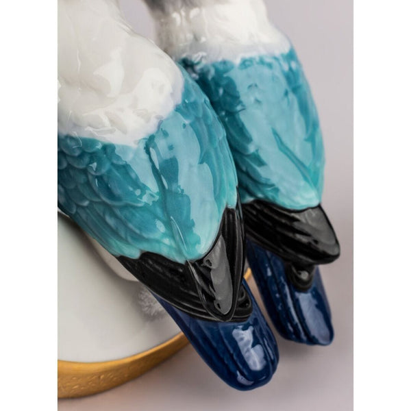 Load image into Gallery viewer, Lladro Fly Me to The Moon Birds Figurine - Golden Lustre
