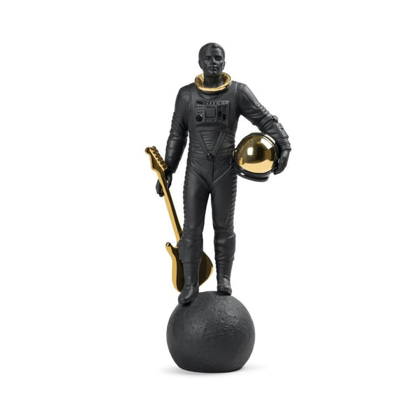 Load image into Gallery viewer, Lladro Walking on the Moon Figurine - Black & Gold