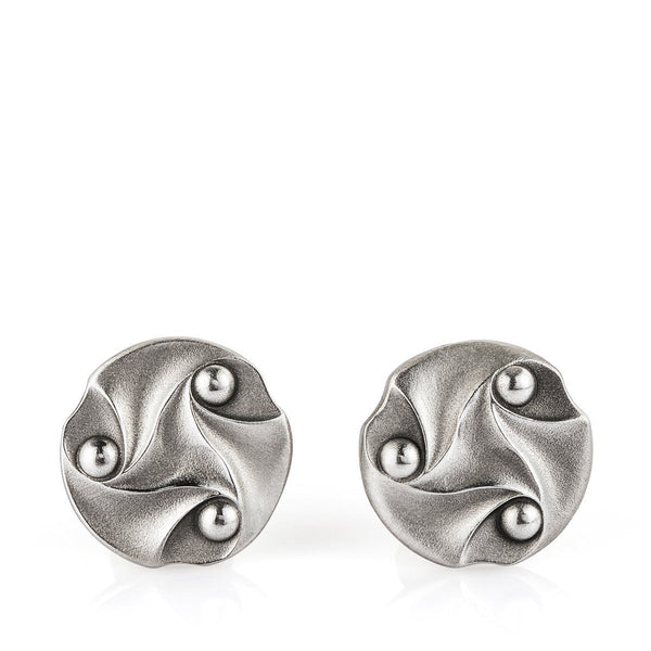 Load image into Gallery viewer, Royal Selangor Bud & Crescent Cufflinks