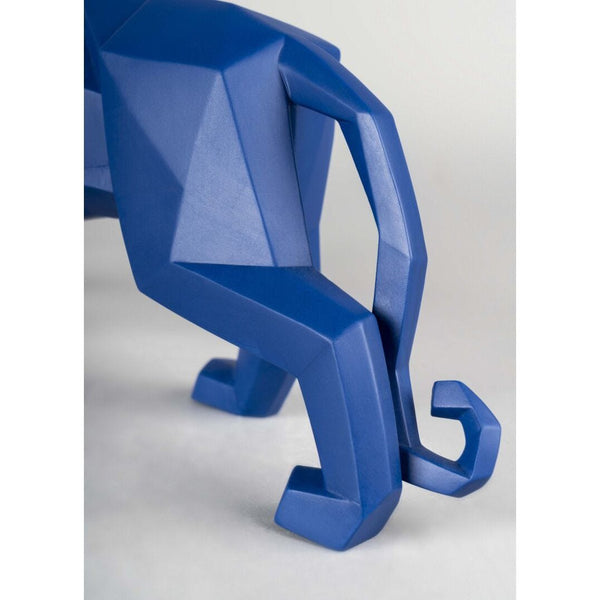 Load image into Gallery viewer, Lladro Panther Figurine - Blue Matte