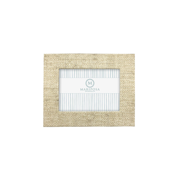 Load image into Gallery viewer, Mariposa Sand Faux Grasscloth 5x7 Frame