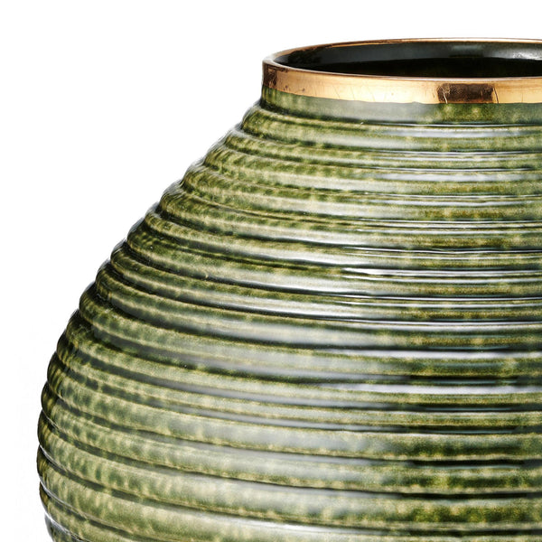 Load image into Gallery viewer, AERIN Calinda Moon Vase - Forest Green