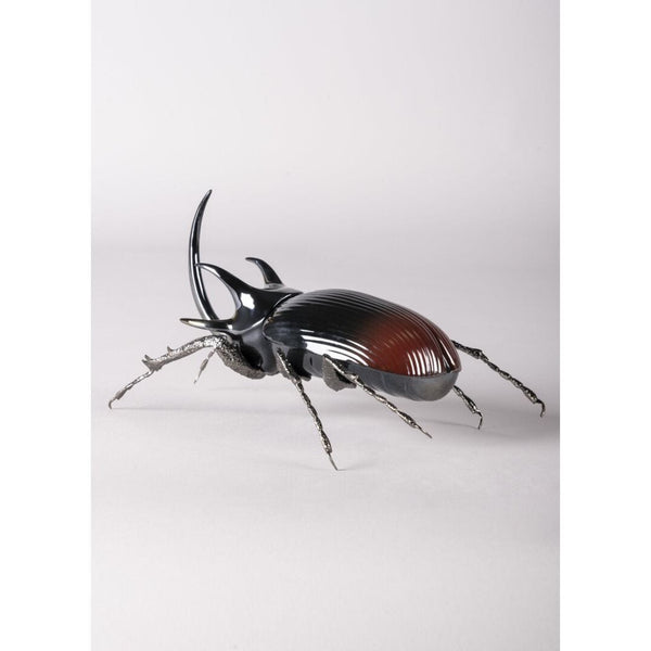 Load image into Gallery viewer, Lladro Rhinoceros Beetle Figurine