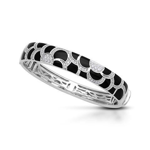 Load image into Gallery viewer, Belle Etoile Adina Bangle - Onyx