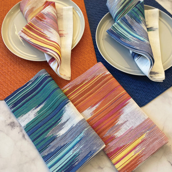 Load image into Gallery viewer, Bodrum Linens Aztec - Linen Napkins - Set of 4