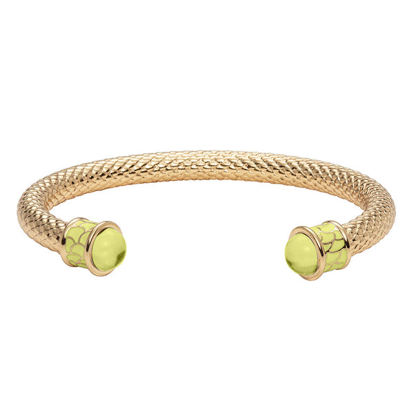 Load image into Gallery viewer, Halcyon Days "Salamander Torque Buttercup Yellow & Gold" Bangle