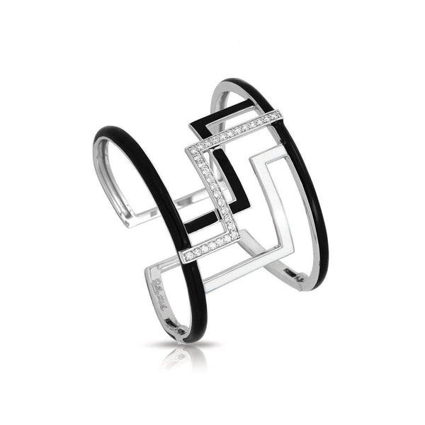 Load image into Gallery viewer, Belle Etoile Convergence Bangle - Black & White