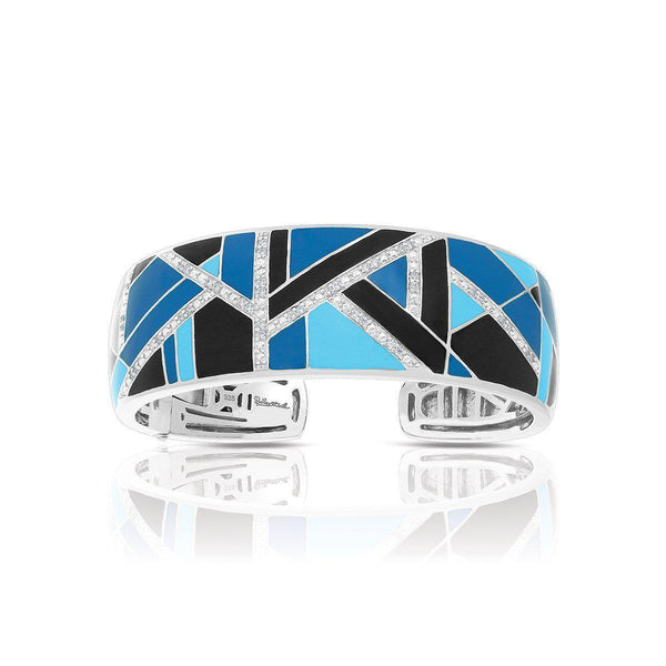 Load image into Gallery viewer, Belle Etoile Delano Bangle - Blue & Black