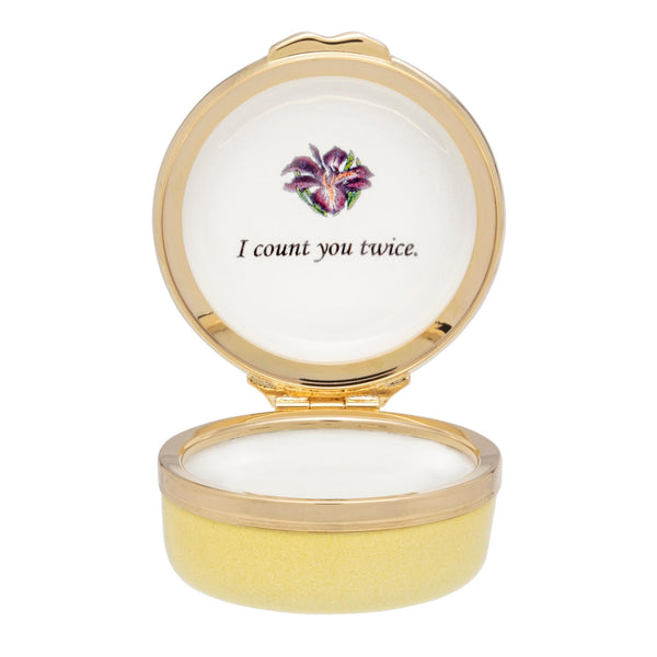 Load image into Gallery viewer, Halcyon Days When I Count My Blessings (Yellow Base) - Enamel Box